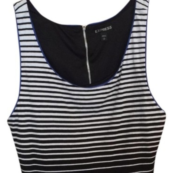 Express Tops - Express Peplum Striped Tank
